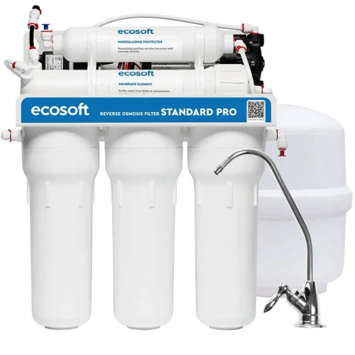 Фільтр зворотного осмосу з помпою Ecosoft Standard PRO MO550