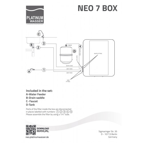 Фільтр зворотного осмосу Platinum Wasser NEO 7 boxed