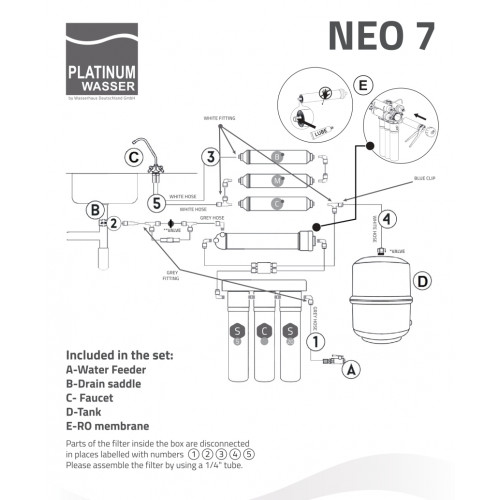 Фільтр зворотного осмосу Platinum Wasser NEO 7