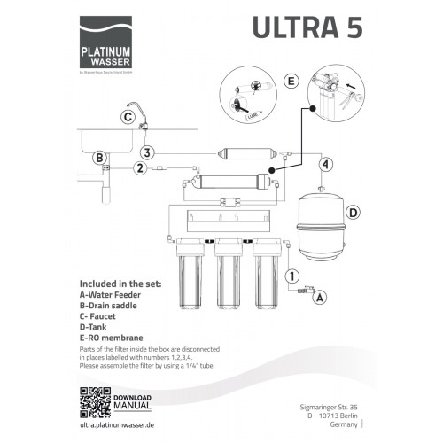 Фільтр зворотного осмосу Platinum Wasser Ultra 5