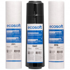 Комплект картриджів для зворотного осмосу Ecosoft 1-2-3