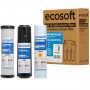 Покращений комплект картриджів для зворотного осмосу Ecosoft 1-2-3