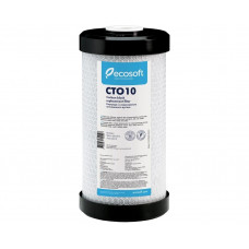 Картридж зі спресованим активованим вугіллям для очищення питної та побутової води Ecosoft CTO10 10BB