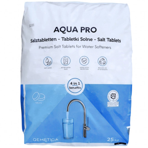 Таблетована сіль Qemetica AQUA PRO 25 кг