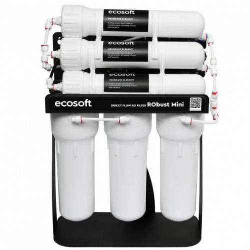 Прямоточный фильтр обратного осмоса с насосом на станине Ecosoft RObust Mini