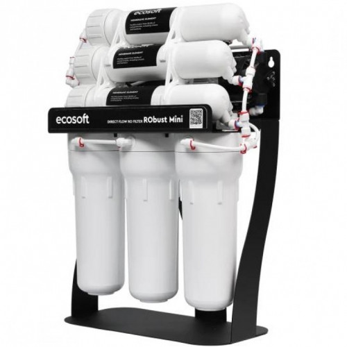 Прямоточный фильтр обратного осмоса с насосом на станине Ecosoft RObust Mini