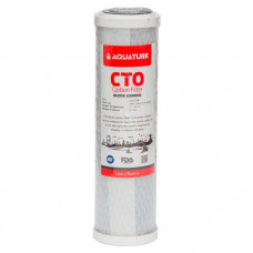 Картридж із пресованого активованого вугілля для очищення води від хлору Aquaturk CTO10