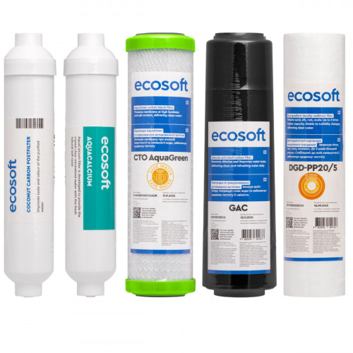 Комплект картриджів на 6 місяців Ecosoft P'URE AquaCalcium Mint