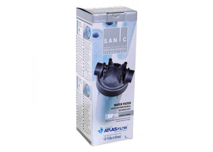 Антибікробний магістральний фільтр-колба для очищення води Atlas Filtri DP Mono Sanic OT KIT 10