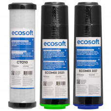 Покращений комплект картриджів для потрійного фільтра Ecosoft CRV3ECO