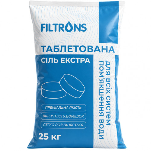 Сіль таблетована Filtrons EXTRA 25 кг