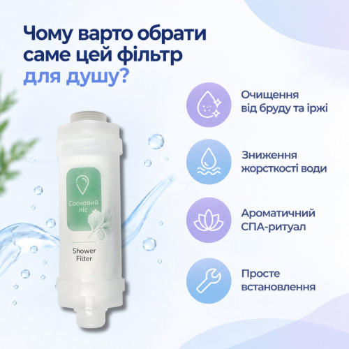 Фильтр для душа FilterPoint «СОСНОВЫЙ ЛЕС» для защиты кожи и волос
