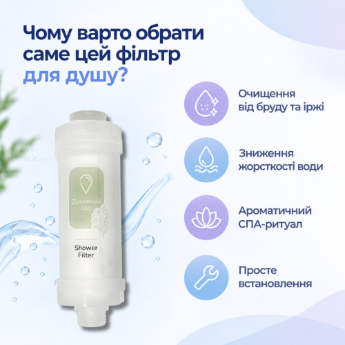 Фільтр для душу FilterPoint «ДУХМЯНИЙ САД» для захисту шкіри та волосся