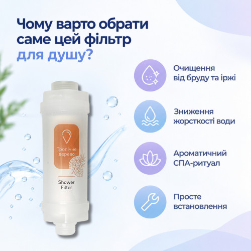 Фильтр для душа FilterPoint «ТРОПИЧЕСКОЕ ДЕРЕВО» для защиты кожи и волос