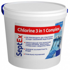 Засіб 3 в 1 для дезінфекції басейну 4 кг SeptEx Chlorine 3 in 1 Complex 20